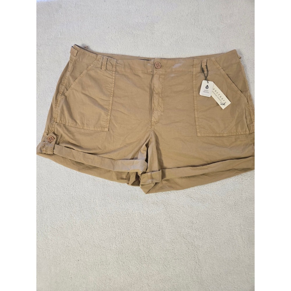 Sanctuary Standard Surplus Utility Shorts Tan Khaki 18W NEW